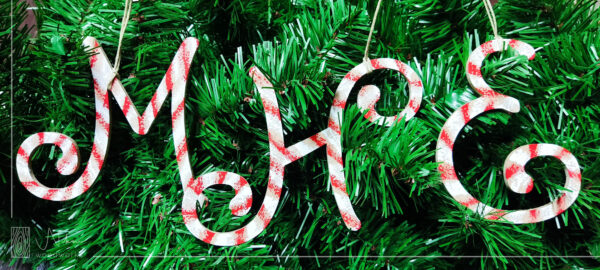 Χριστουγεννιάτικα διακοσμητικά μονογράμματα