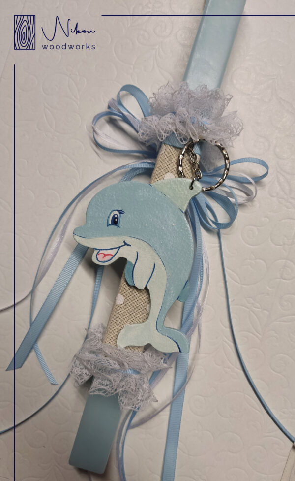 Λαμπάδα μπρελόκ δελφίνι