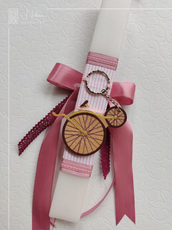 Λαμπάδα με vintage ποδήλατο