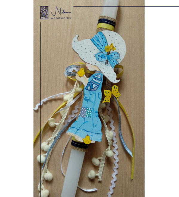 Λαμπάδα ξύλινη φιγούρα Sarah Kay