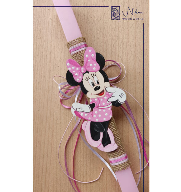 Λαμπάδα με ξύλινη ολόσωμη Minnie