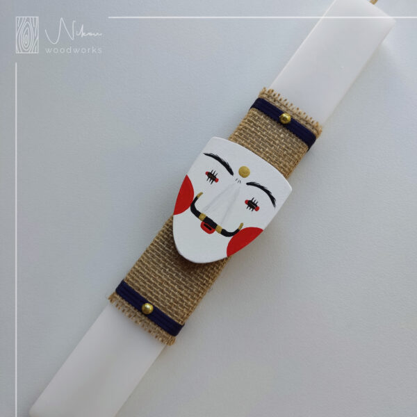 Λαμπάδα ξύλινος πρόσωπος